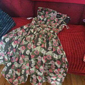 Collectif Candice Palm Blush Dress  Size L BNWT